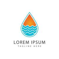 l'eau laissez tomber illustration logo conception vecteur