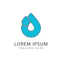 l'eau laissez tomber illustration logo conception vecteur