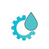 l'eau laissez tomber illustration logo conception vecteur