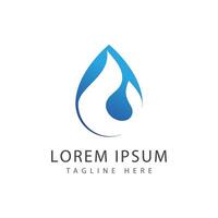 l'eau laissez tomber illustration logo conception vecteur