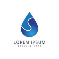 l'eau laissez tomber illustration logo conception vecteur