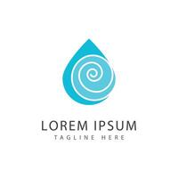 l'eau laissez tomber illustration logo conception vecteur