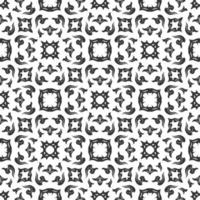 forme d'ornement de motif noir et blanc. abstrait sans soudure simple vecteur