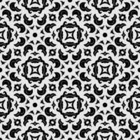 forme d'ornement de motif noir et blanc. abstrait sans soudure simple vecteur