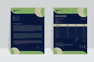 pour affaires l'image de marque identité conception en-tête de lettre et facture d'achat modèle, Créatif conception vecteur