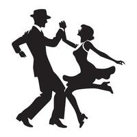 balançoire Danse silhouette illustration vecteur