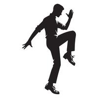 timbre Danse silhouette illustration vecteur