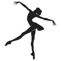 femelle adagio Danse silhouette vecteur