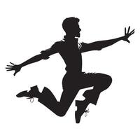 sauter Danse silhouette illustration vecteur