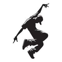 boogaloo Danse illustration dans noir et blanc vecteur