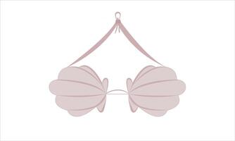 coquillage soutien-gorge bikini Haut élégant soutien-gorge vecteur