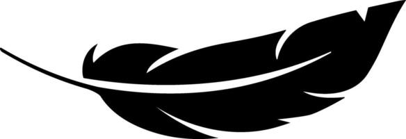 illustration silhouette de plume vecteur