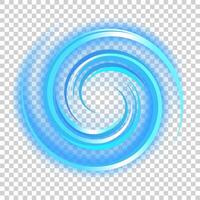 bleu spirale lumière sur blanc modèle vecteur
