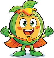 illustration de une mignonne fruit mascotte personnage mascotte vecteur