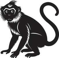 singe. noir et blanc illustration pour tatouage ou T-shirt conception vecteur