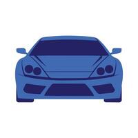bleu des sports voiture icône de face vue graphique vecteur