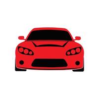 dynamique rouge des sports voiture icône de face vue automobile conception élément vecteur