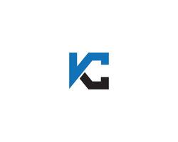 initiale kc lettre abstrait logo icône conception concept modèle. vecteur