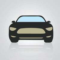 voiture Icônes, ancien voitures, unique Icônes, et une voiture logo avec une argent arrière-plan, illustration vecteur