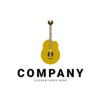 guitare réparation logo, cette logo est adapté pour votre affaires vecteur