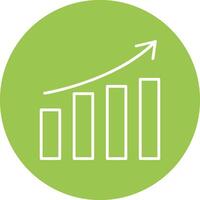 croissance ligne multi cercle icône vecteur