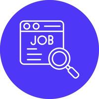 emploi chercher ligne multi cercle icône vecteur