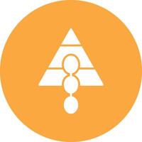lien pyramide glyphe multi cercle icône vecteur