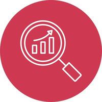 une analyse ligne multi cercle icône vecteur