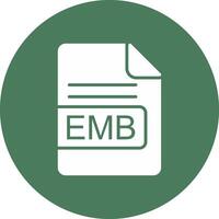 emb fichier format glyphe multi cercle icône vecteur