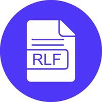 RLF fichier format glyphe multi cercle icône vecteur