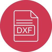 dxf fichier format ligne multi cercle icône vecteur