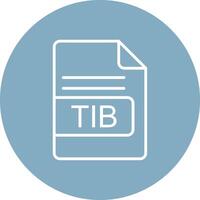 tib fichier format ligne multi cercle icône vecteur