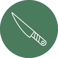 couteau ligne multi cercle icône vecteur