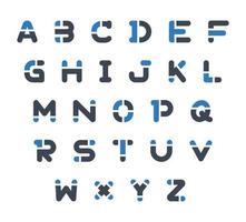jeu d'icônes de l'alphabet - illustration vectorielle. abc, police, lettre, typographie, capital, logo, texte, icônes . vecteur