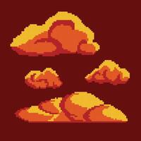 nuage illustration dans pixel art vecteur