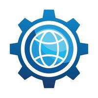 science et La technologie logo illustration vecteur