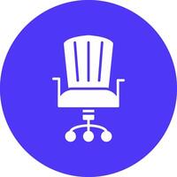 Bureau chaise glyphe multi cercle icône vecteur