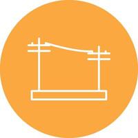 Puissance ligne multi cercle ligne multi cercle icône vecteur