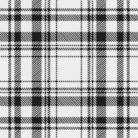 une noir et blanc couleurs tartan plaid Écossais sans couture motif.texture de plaid, nappes, vêtements, chemises, Robes, papier, literie, couverture , illustration vecteur