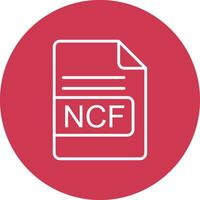 ncf fichier format ligne multi cercle icône vecteur