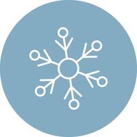 flocons de neige ligne multi cercle icône vecteur