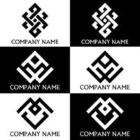 un ensemble de logos monogrammes créatifs pour vos industries créatives vecteur