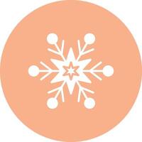 flocon de neige glyphe multi cercle icône vecteur