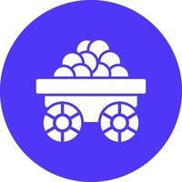 wagon glyphe multi cercle icône vecteur