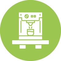 café machine glyphe multi cercle icône vecteur