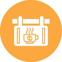café signalisation glyphe multi cercle icône vecteur