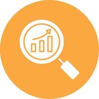 une analyse glyphe multi cercle icône vecteur