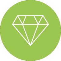 diamant ligne multi cercle icône vecteur