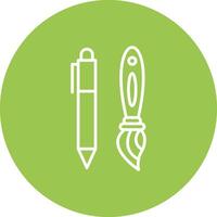 stylo ligne multi cercle icône vecteur