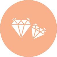 diamant glyphe multi cercle icône vecteur